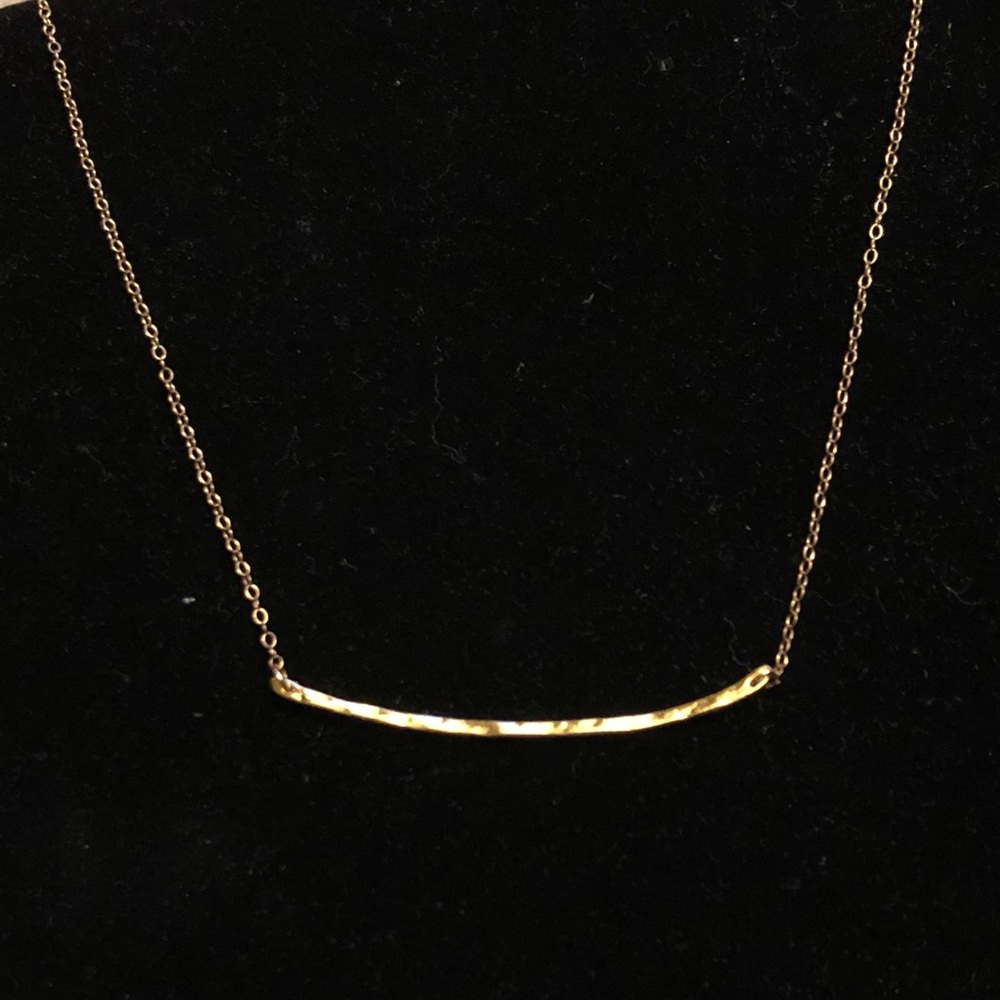 Gorjana Taner Bar small gold necklace